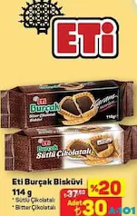 ETİ BURÇAK ÇİKOLATALI BİSKÜVİ 114 G